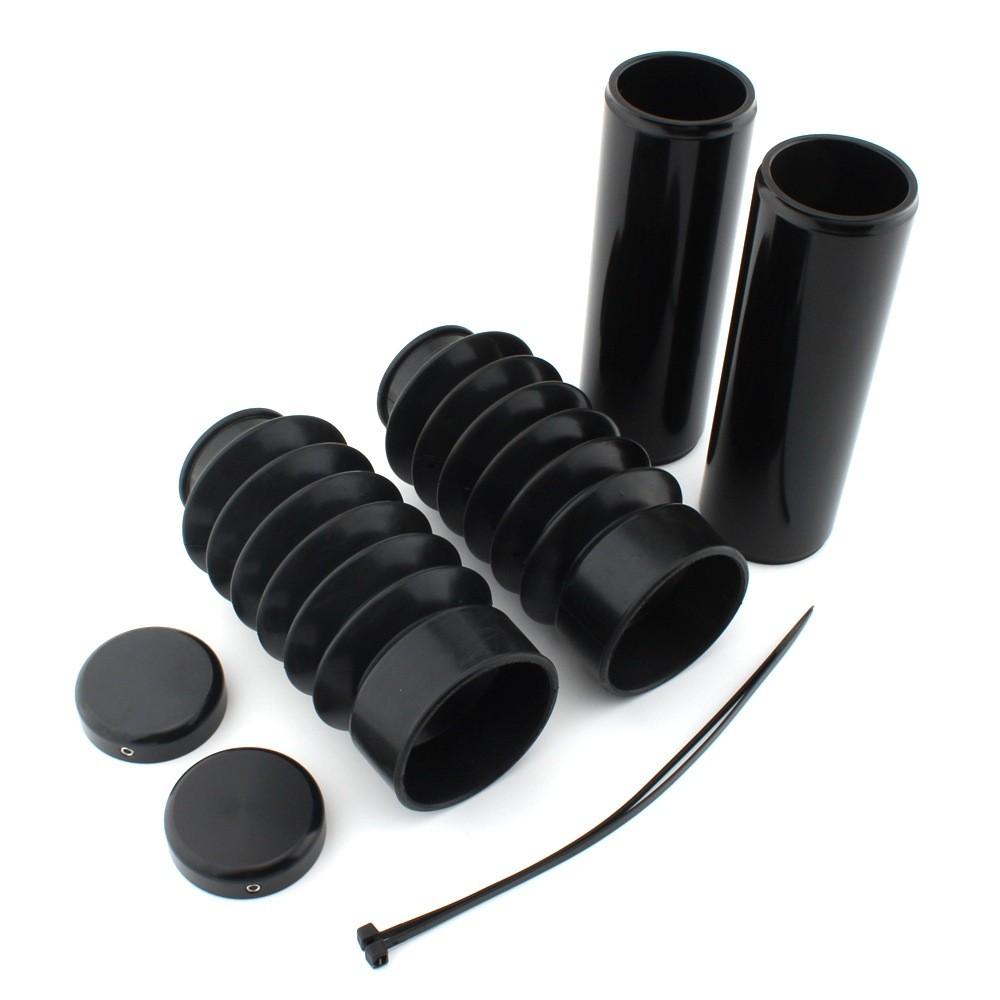 Premium Black Front Fork Suspension Sleeve Kit For Harley Breakout 2013 To 2017