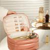 Lightweight Waterproof Aesthetic Cosmetic Organizer Large Capacity Shock Resistance Toiletry Bag Quilted Makeup Pouch Toiletries