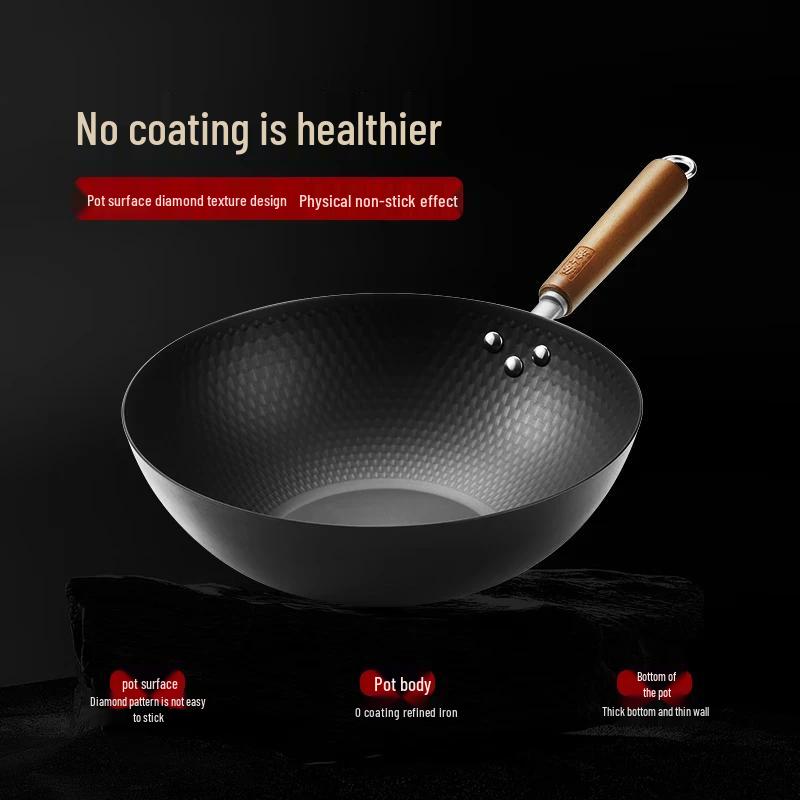 

Zhang Xiaoquan Diamond Non-stick Iron Pot with Lid