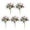 Faux Chrysanthemum Bundle UV Resistant Autumn Artificial Flowers Outdoor Realistic Faux Plants for Patio Porch Window Box Indoor Vase Decor