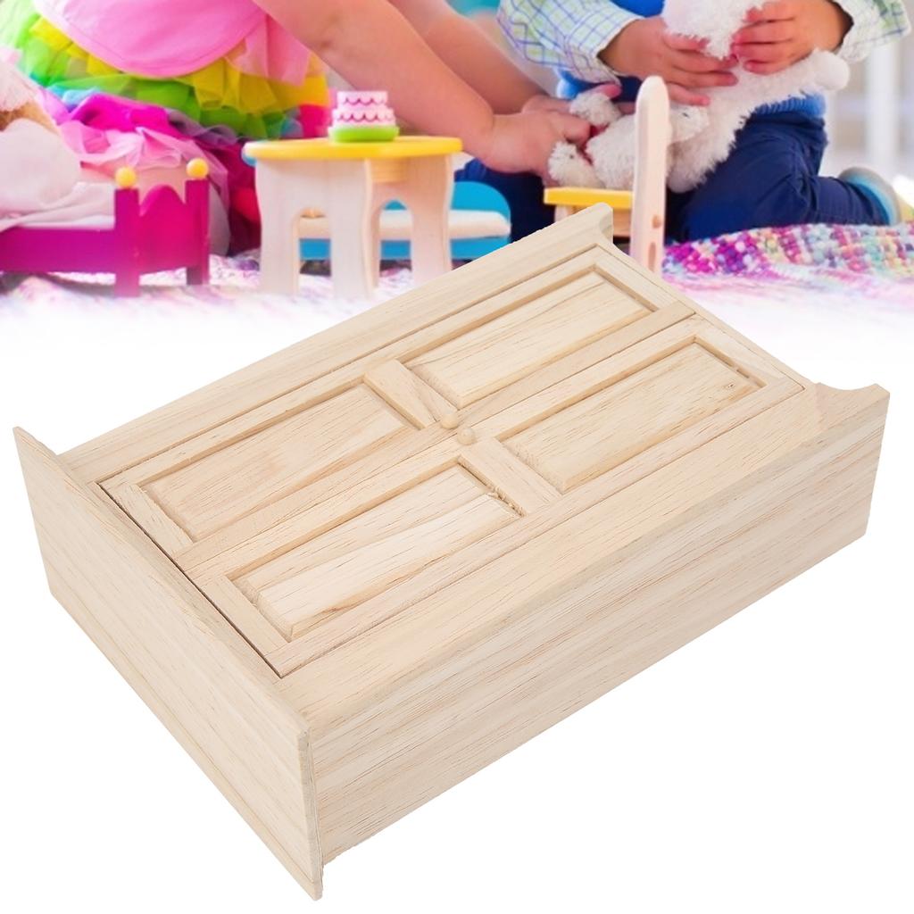 1:12 Dollhouse Miniature Wooden Wardrobe Simulated Furniture Model Toy Accessory
