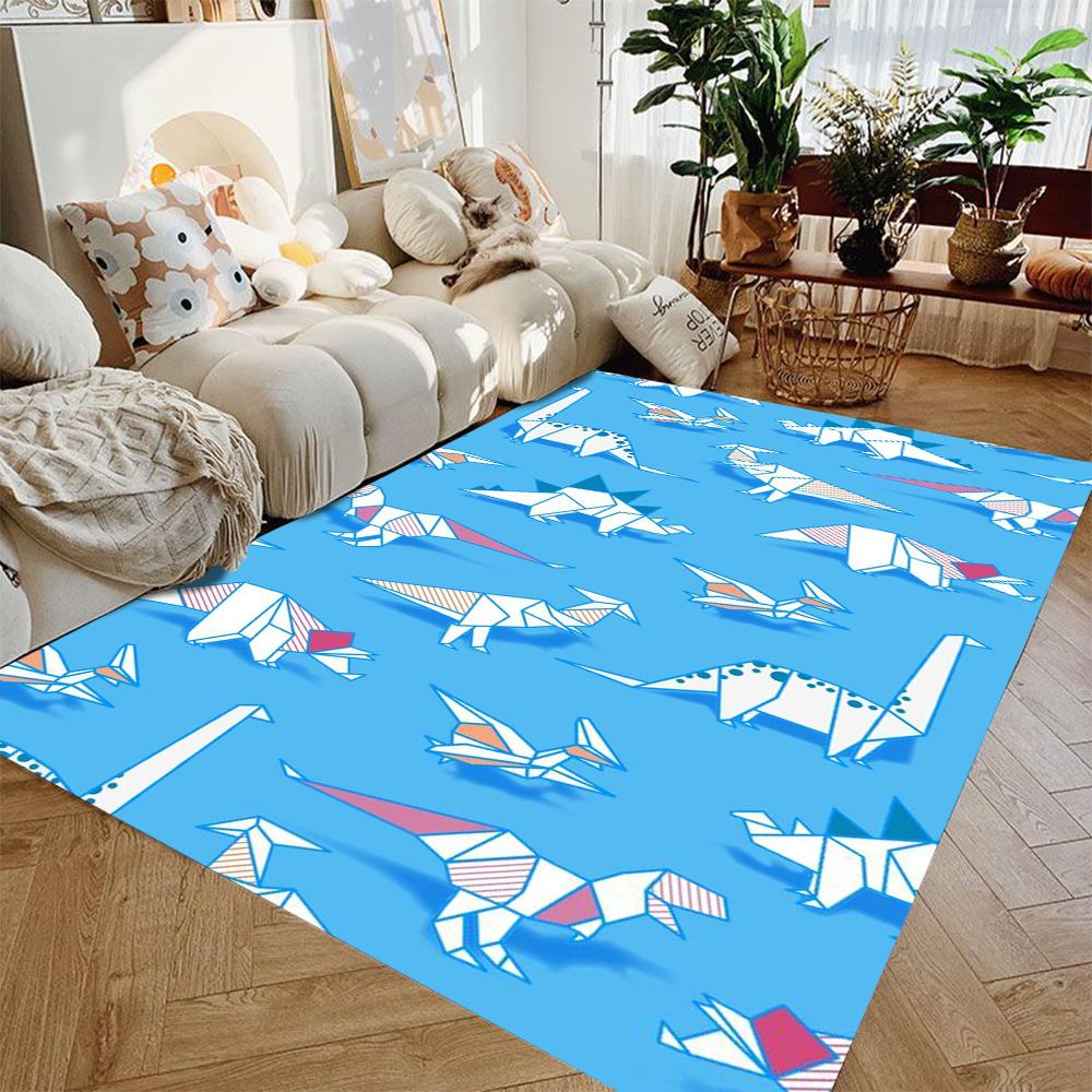 Kawaii Cartoon Dinosaur Carpet Parent-child Activities Area FloorMat Living Room Decor Sofa Rug Bedroom Bedside Rug Kitchen Mat