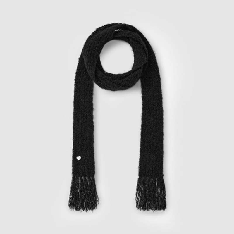HIGH CHEEKS Wool Blend Slim Knit Muffler_HC249OMF001M