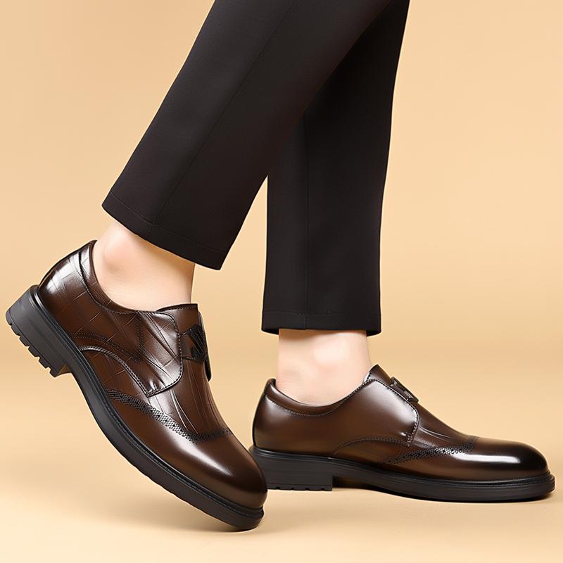 Fashion Slip-On Comfortable Casual Shoes Breathable Men Wedding Shoes All-match Handmade Men's Flats 2025 New Men's Leather Dress Shoes