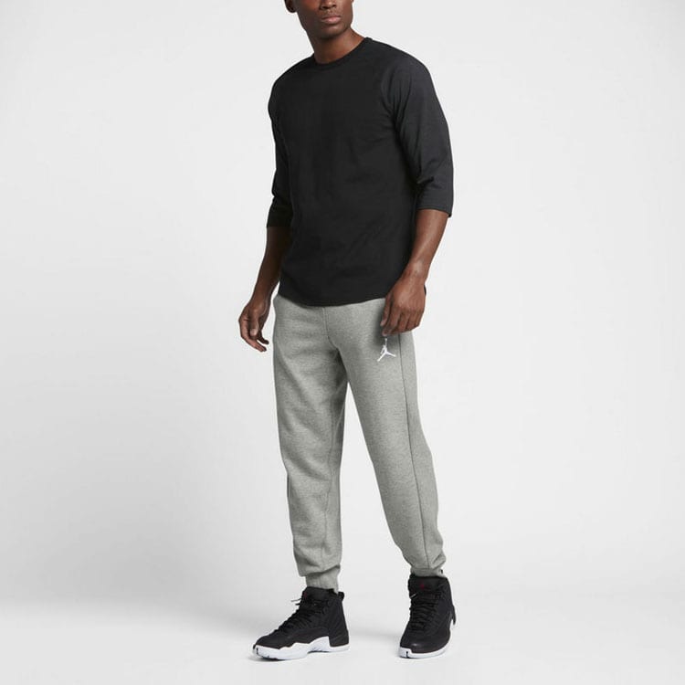 Jordan Air Knitted Sweatpants Men's Gray Moderate Straight Fit Pants 822661-063