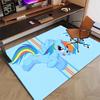 Custom My Little Pony Mat Personalized Name, Polyester Washable Indoor Entryway Rug, Gift for Christmas, Easter, Thanksgiving Day
