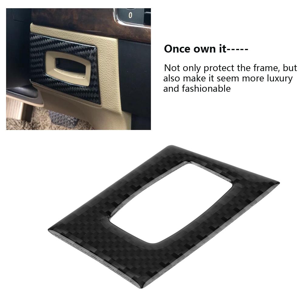 Carbon Fiber LHD Car Interior Key Hole Frame Cover Trim Accessory for BMW E90 E92 3 Series