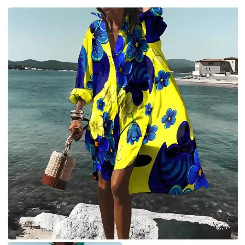 DICFY Women's Fashion Spring Autumn Long Sleeve Casual Dresses