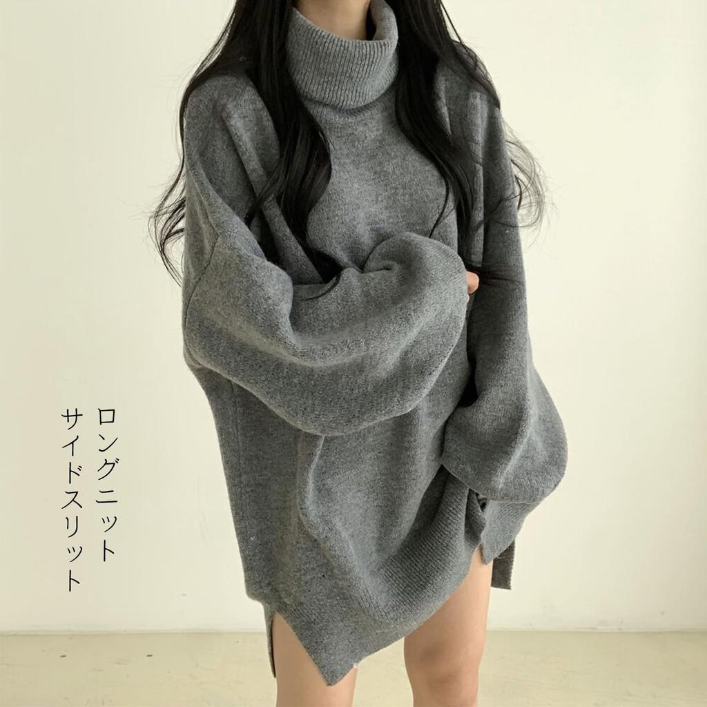 Maglione da Donna a Maglia Lunga Morbido Plus [POGCZMKK], Manica, Collo Alto, Pullover, Vestibilità, Taglie, Valorizza la Figura, Elegante, Caldo, Snellente, Carino, Alla Moda,