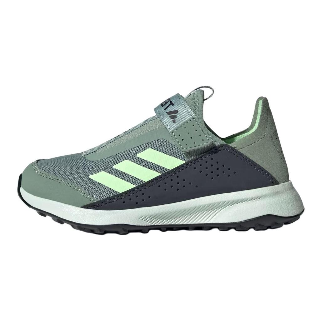 Adidas Voyager 21 Slip-On Comfortable Casual Durable Breathable Low-Top Outdoor Shoes Kids Shoes Green Gray Black IE7628