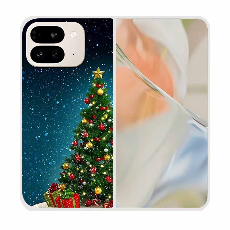 For Google Pixel 9 Pro Fold Case Pixel Fold Christmas Cute Clear Hard Plastic PC Phone Back Cover For Google Pixel9 Pro Fold 5G