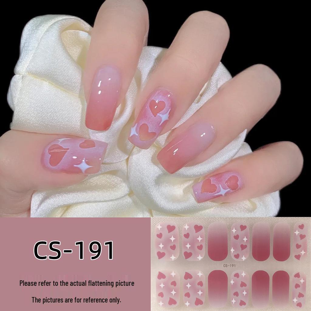 Waterproof Long-Lasting No-Bake 3D Gel Nail Stickers - Removable & Wearable Full-Cover Nail Polish Patches for Women
