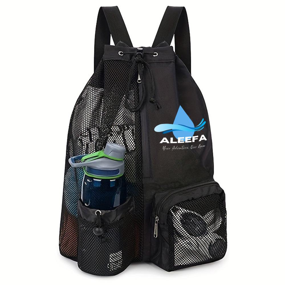 Swim Bag Mesh Backpack - 45L Waterproof Wet Pocket & Leakproof Zipper | Dry/Wet Gym Bag for Swimming, Beach, Camping  Fast-Dry чёрный