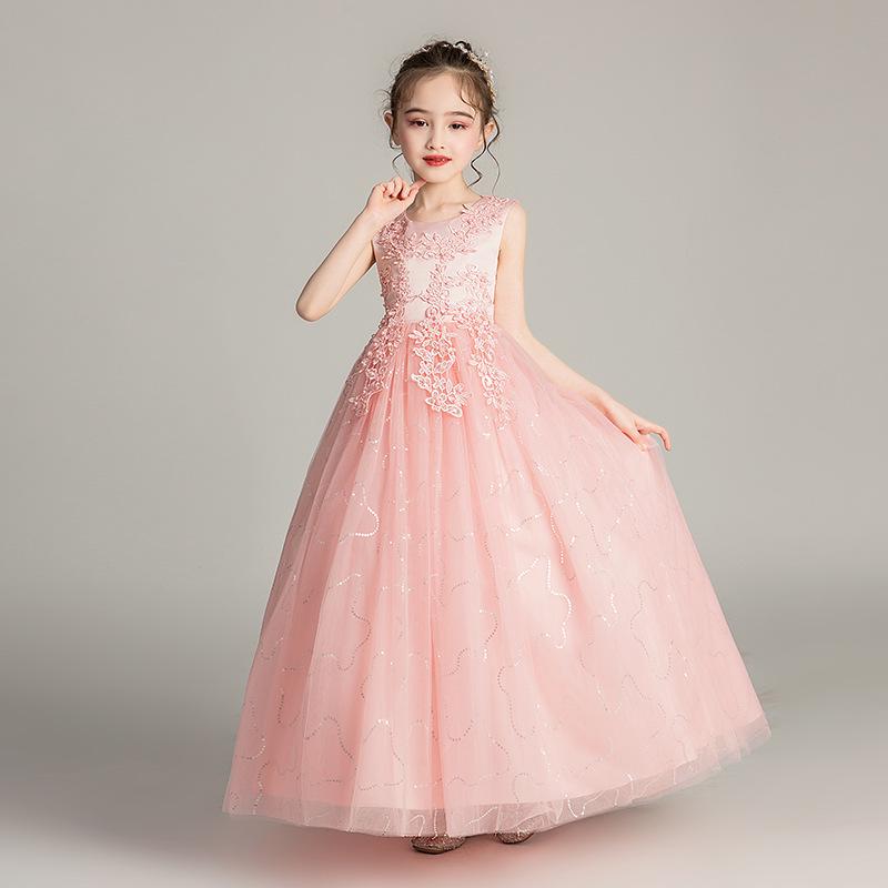 Girls' Puffy Princess Dress: Summer Flower Girl Gown for Weddings, Birthdays, and Performances