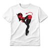 Sexy Devil Pin-Up Woman Graphic Unisex T-Shirt Red Demon Girl Art Devilish Tee