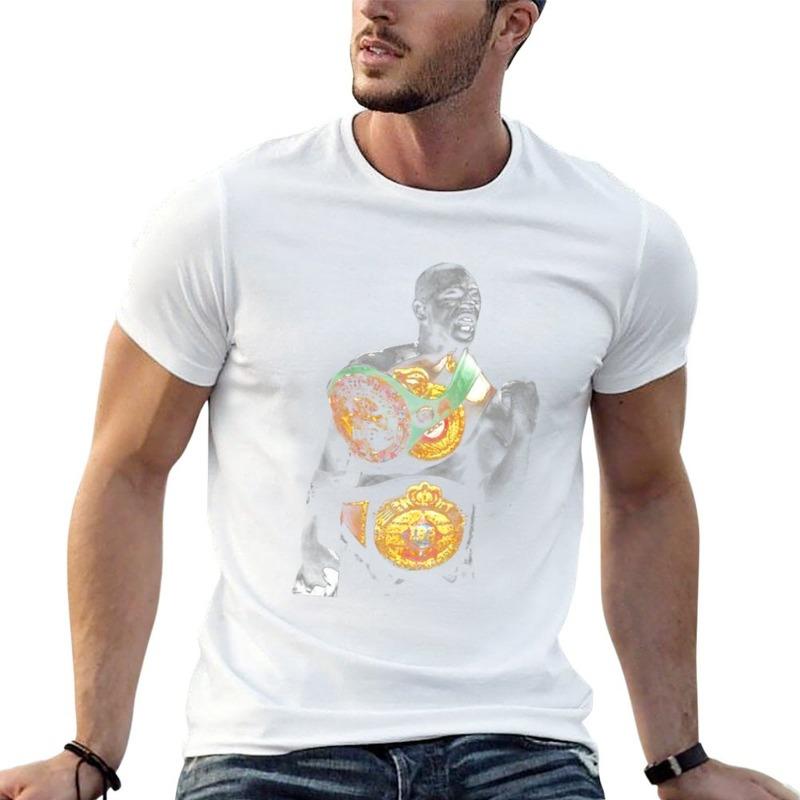 Men Roy Jones Jr Legend Retro Boxing T-Shirt Casual Loose Short Sleeve Tee for Men
