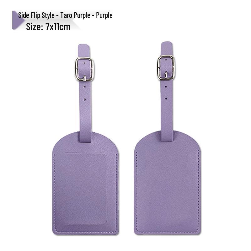 PU Leather Luggage Tag & Anti-lost Boarding Pass Holder with Logo
