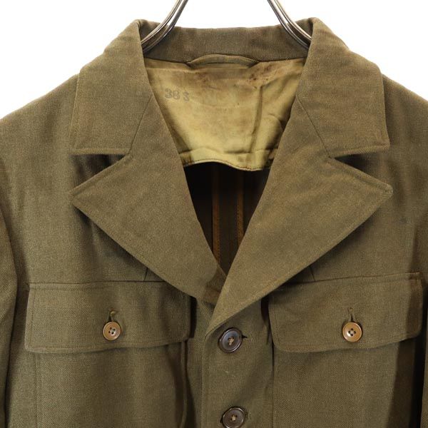 VINTAGE Military jacket 38S Khaki Men's Used