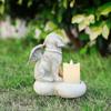 Pet Angel Dog Gravestone: Resin Garden Statue Ornament