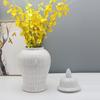 Nordic White Flower Vase Home Living Room Decoration Ceramic General Jar Tea Seal Jar Ceramic Storage Jar Home Decoration