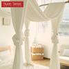 1PC White Elegant Bed Curtain Soft Simple And Stylish Bed Sheer Anti-mosquito For Bedroom Bedding Nuan Series