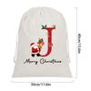 5pcs Large Letter Drawstring Bag Cloth Bag Party Festival Supplies Bag Christmas Gift Bag Santa Claus Bag
