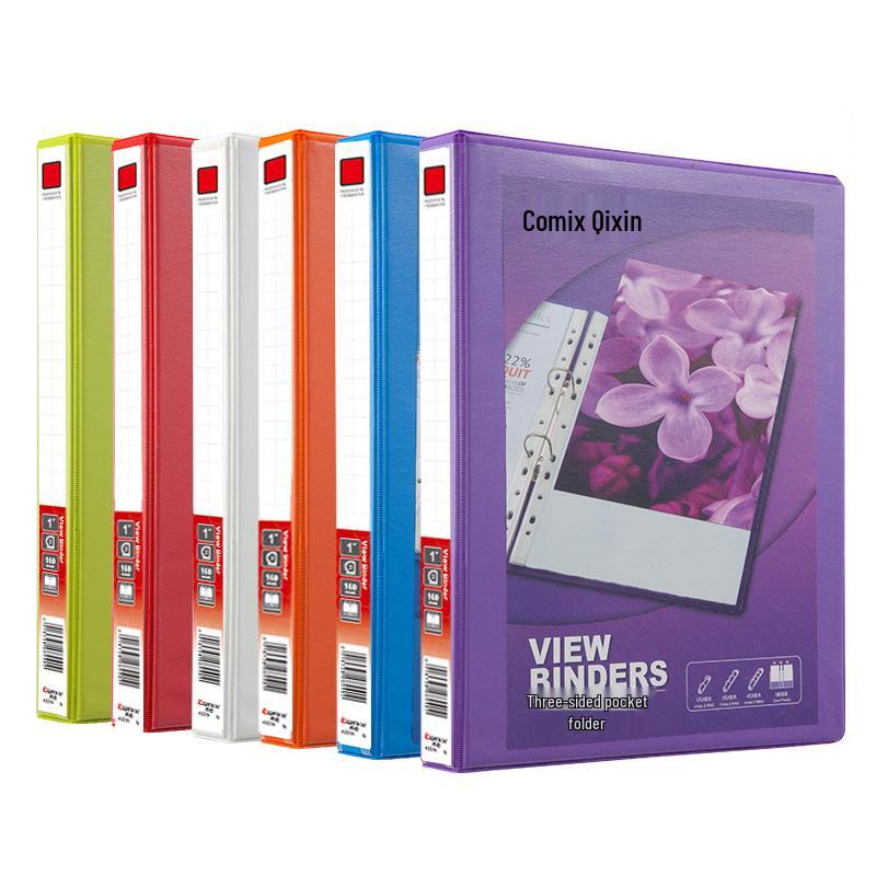 Qixin A0209 American-Style Three-Pocket A4 Folder with 1-Inch D-Ring Clip A0209 Easy Display A4 Folder