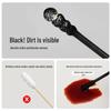 2-in-1 Black Dual-Use Degreasing Cotton Swabs & Ear Spoons - 100 Disposable Swabs for Makeup and Ear Cleaning.