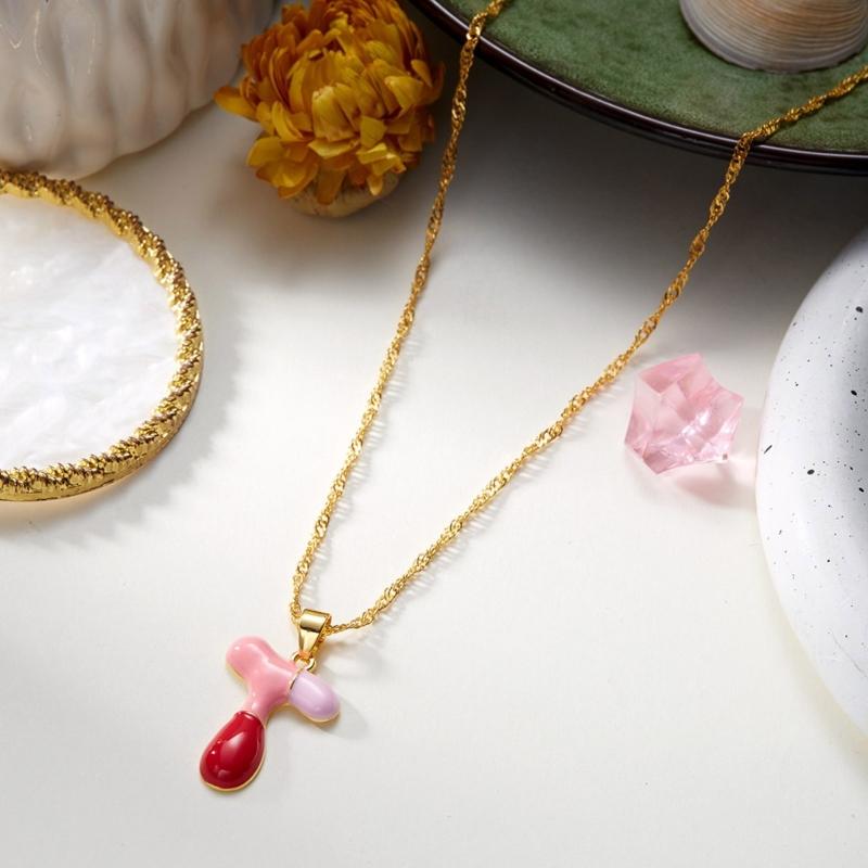 Personalized Colorful Letter Alloy Necklace Adjustable Chain Everyday Wear Letter Pendant Chokers For Women Unique Gift