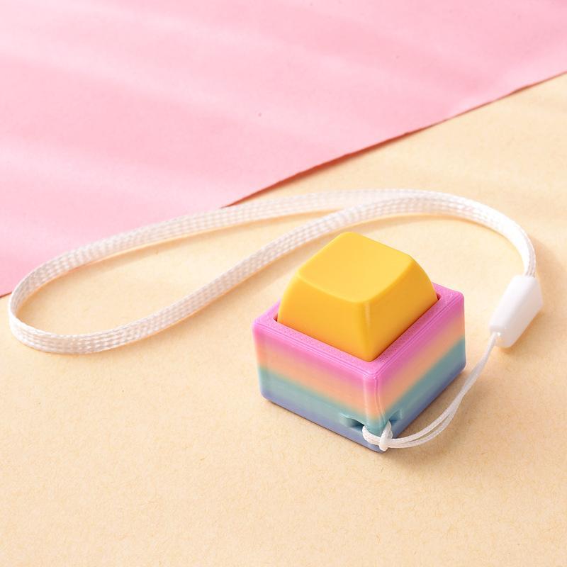 Portable Pocket Stress Relieving Toy with Button Lanyard Anxiety Alleviation for Daily Commute Travel Gifts