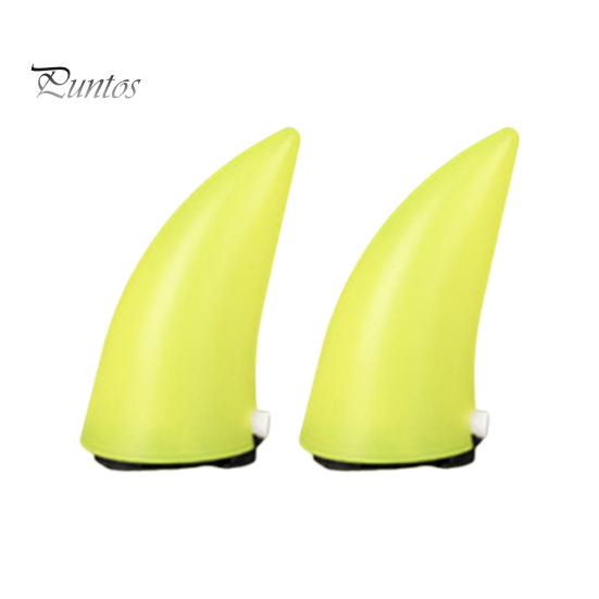 

2 шт. Универсальное украшение для шлема с изображением демонов-рогов для ночной езды, персонализированные светодиодные фонари для шлема, перезаряжаемые через USB, украшение для шлема 2pcs жёлтый