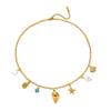 Bohemian Beach Shell Pendant Necklace And Bracelet Set For Women