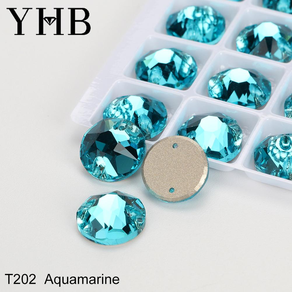 YHB Top Quality XIRIUS Glass Crystal AB Moonlight Sewing Stones Flatback Sew on Rhinestones For Garment Clothes Bags