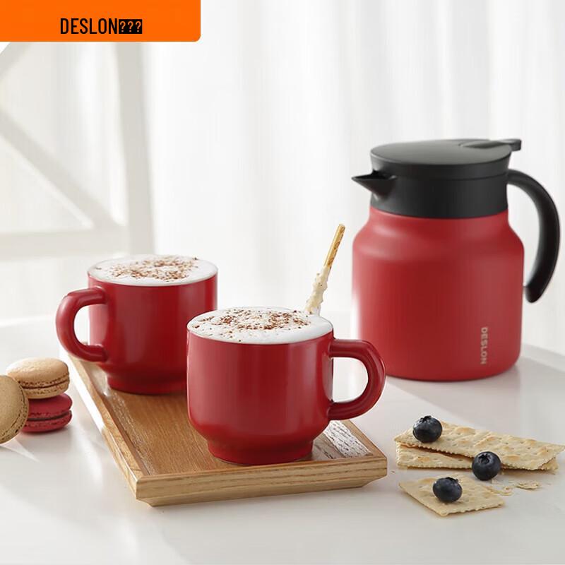 Набор кружек и чайника из нержавеющей стали DESLON