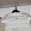 Xiangjia European Style Lightweight Luxury Hollow Knit Round Neck Short Sleeve Top
