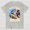 Riding To The Moon Dogecoin DOGE Cotton Summer Casual Cool Loose T-Shirt