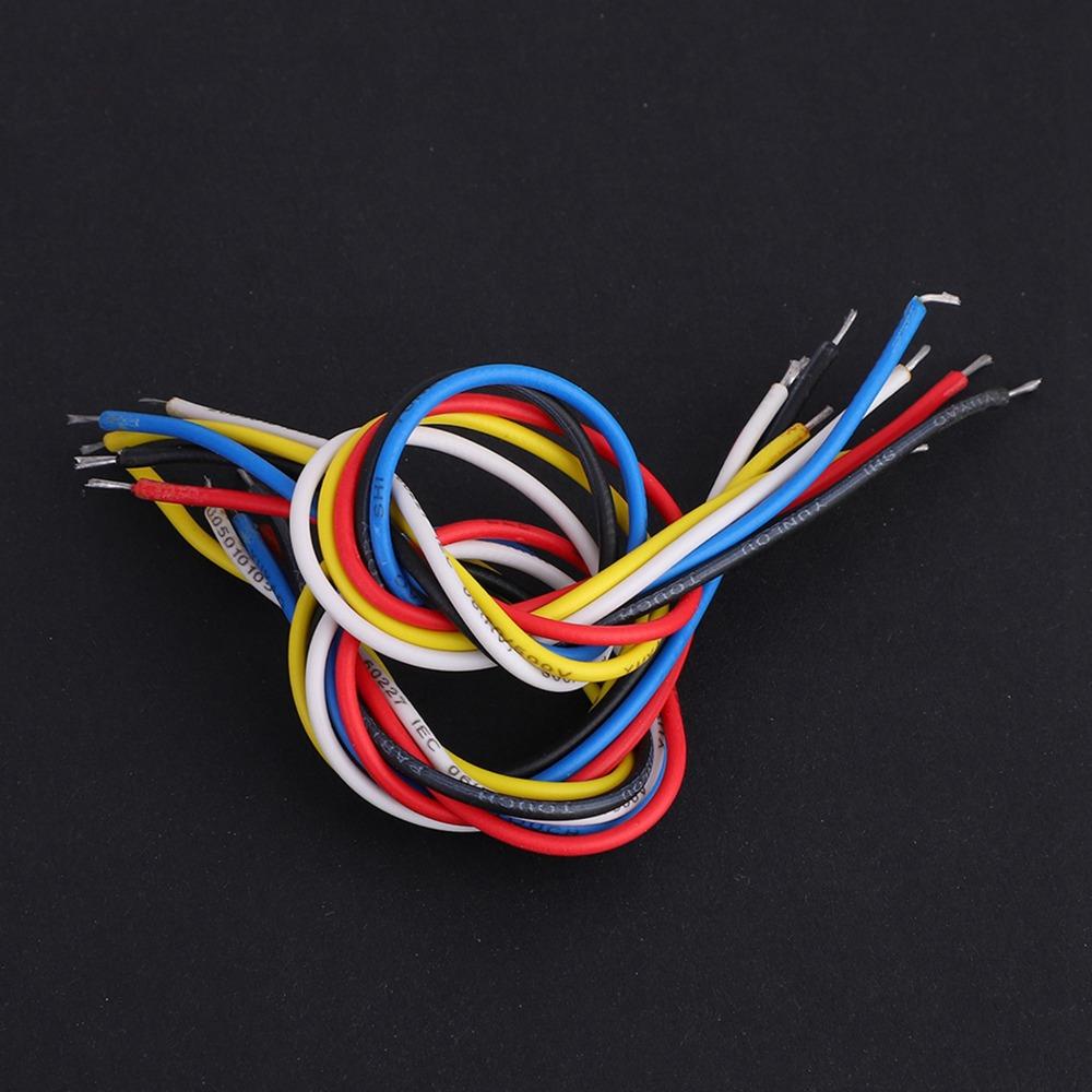 10PCS Red, Black, Blue, Yellow, White(Each Color 2Pcs) Guitar Circuit Wire For Electric Guitar