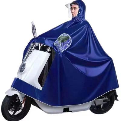 Förlängd bredbrättad regnponcho Vattentät konstruktion Vuxenponcho Motorcykelkörning