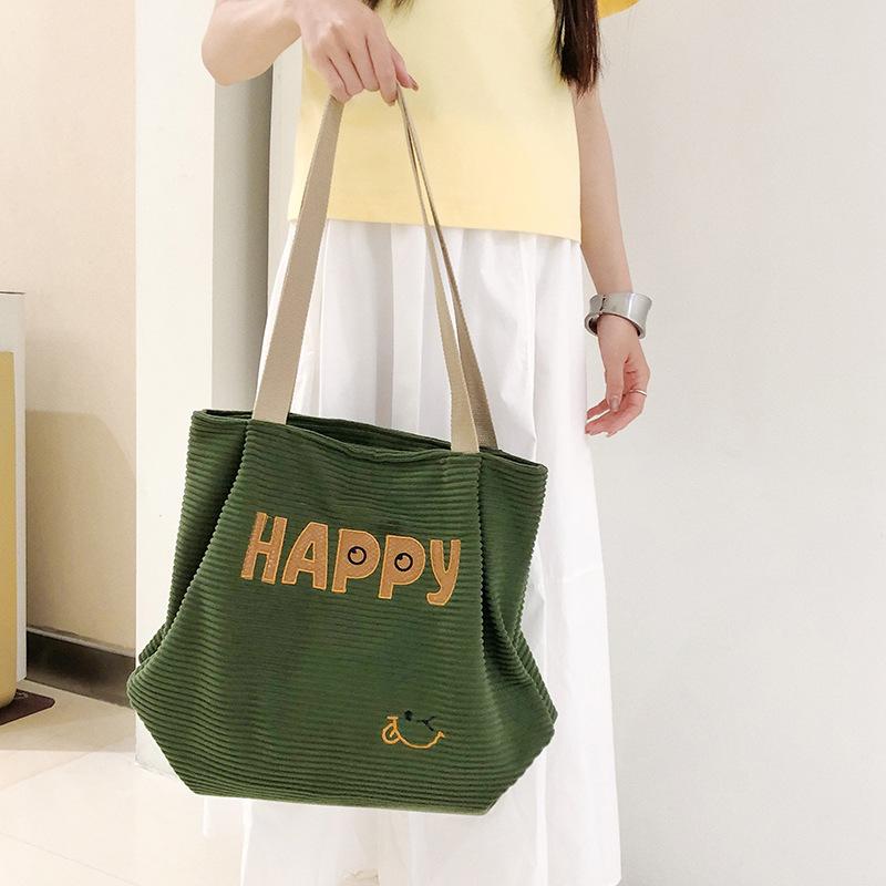 2025 New Women's Large-capacity Shoulder Tote Bag Cartoon Printing Simple High-end Trendy Handbag
