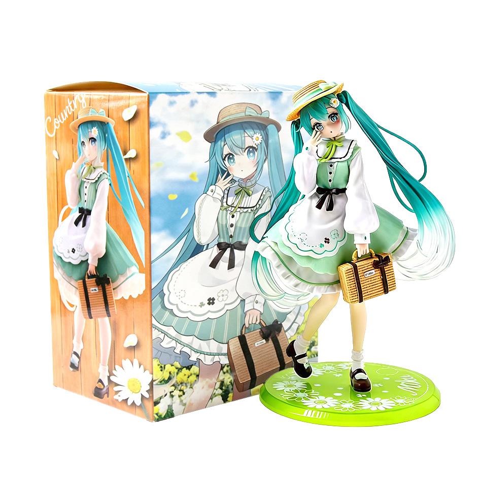 20cm Anime Merch Modefiguur Hatsune Miku Country Ver. Actiefiguur PVC Model Pop Speelgoed kawaii Loli Bureau Decoratie Cadeaus