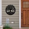 Metal Wall Art Turtle on Tree Home Decor Sculpture