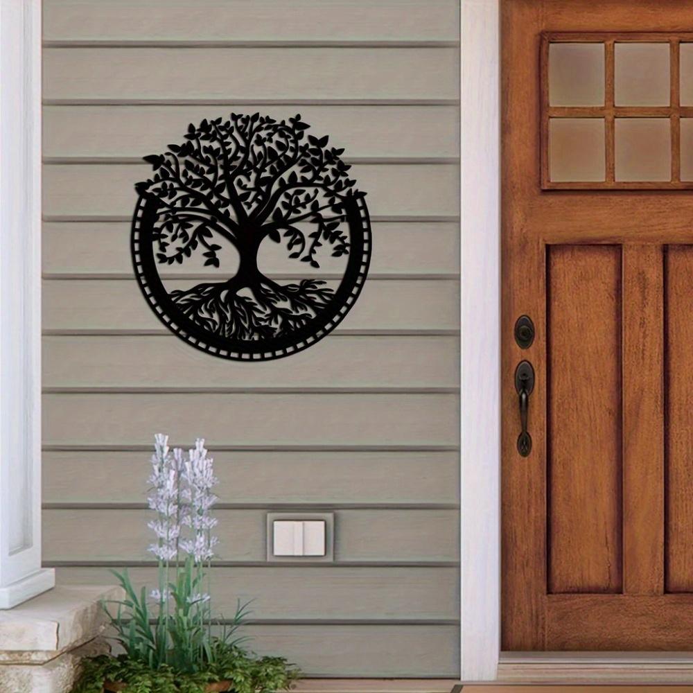 Metal Wall Art Turtle on Tree Home Decor Sculpture