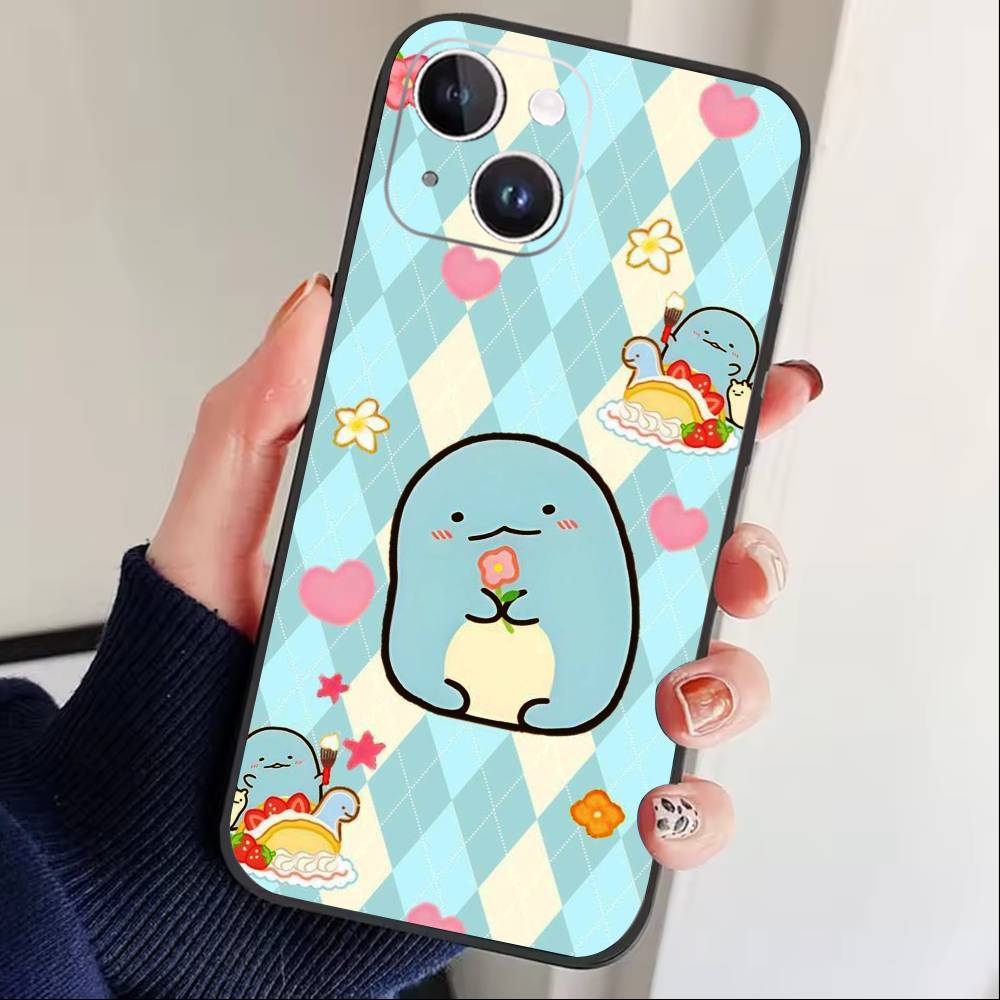 F-Sumikko Gurashi Phone Case For iPhone17,16,15,14,13,12 Plus,Max Soft Silicone Black Cover