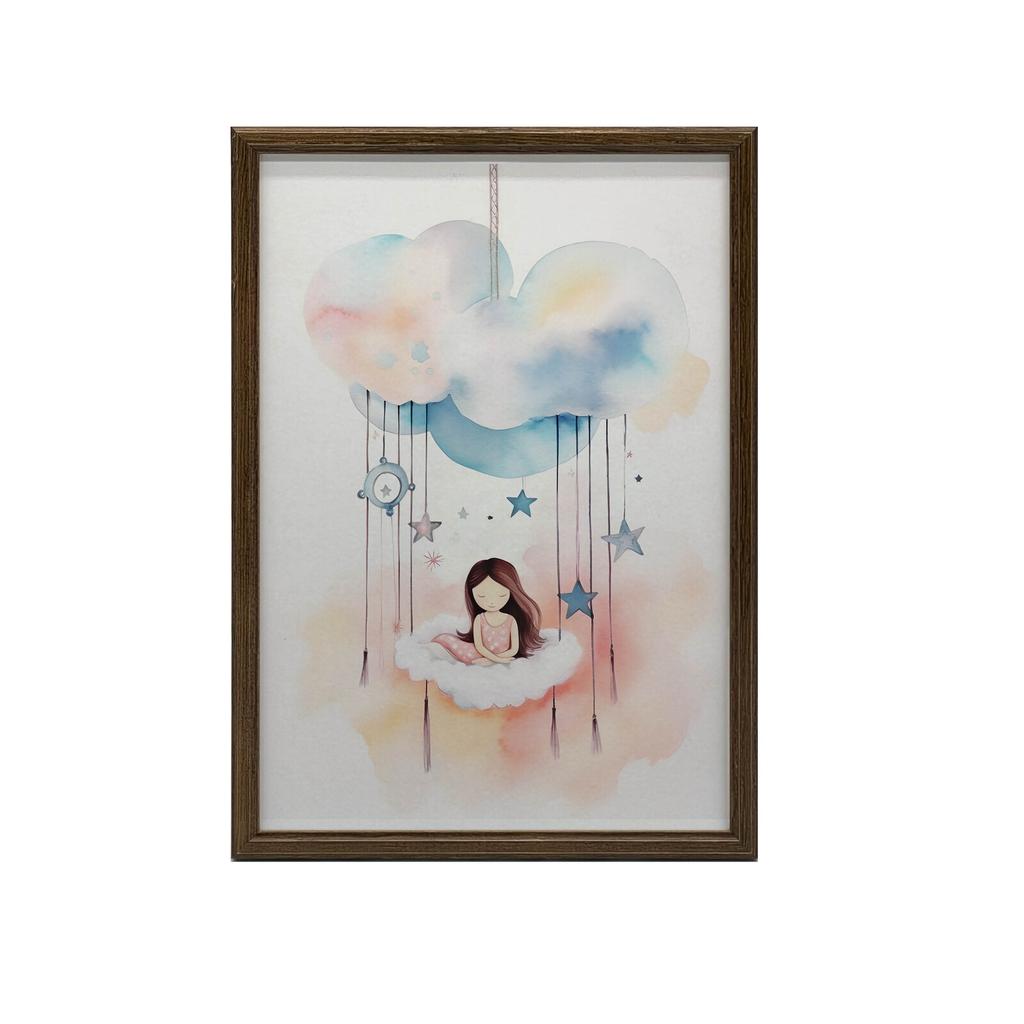 Cloud Carousel of Dreams Cloud Carousel of Dreams, 40X50 Cm, Gold Aluminum Frame, 230 Gsm Matte Paper