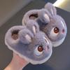 Cozy Fleece-Lined Winter Slippers for Girls - Cute Cartoon Design, Soft Sole Indoor Shoes with Kids Slippers