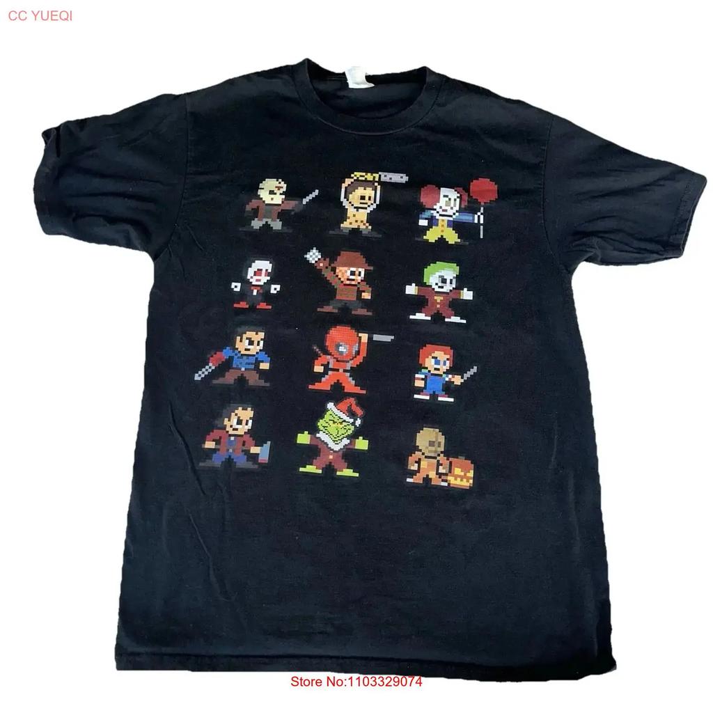 Halloween Horror Theme T Shirt Pixel Art 8 Bit Port Company Unisex s Medium vintage Washed graphic Unisex fashion Casual