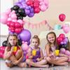 75pcs Pink and Purple Balloon Arch Garland Kit, Rose Red Black Pink Purple Latex Balloon for Birthday Party Decor Supplies