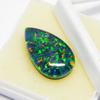 Lab-Created Opal Loose Gemstone Doublet Pear Cut 17.45 ct Multi Color for Jewelry Making and Crafts