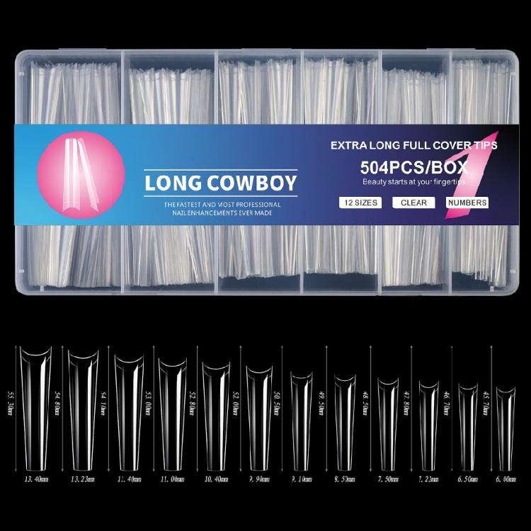 Instantly Salon Styles False Nail 504Pieces/Box Long Coffin Fake Nail Easy Fit Glamorously Nail Art for Home DIY Decors