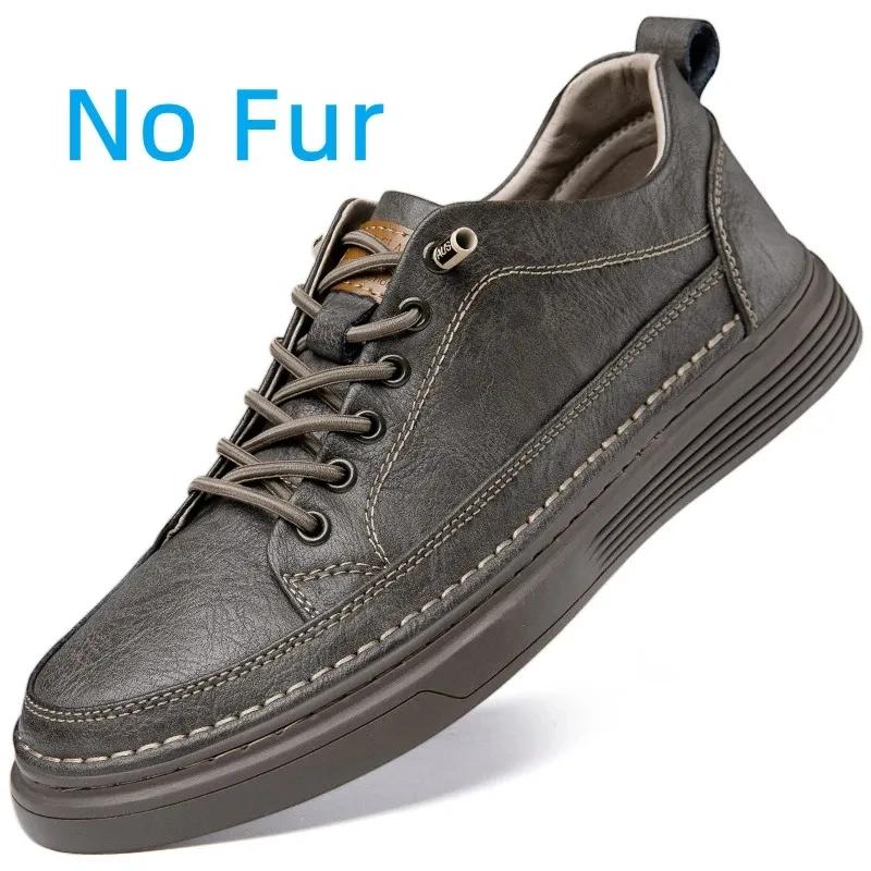 Fashion Genuine Leather Casual Shoes for Men Shoes Design Handmade Sneakers Mens Comfortable Leather All-match Comfortable Skate Shoes